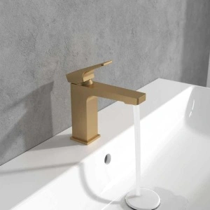 Baterie pentru lavoar Villeroy&Boch, Architectura Square 112, fără ventil , brushed gold - Img 6