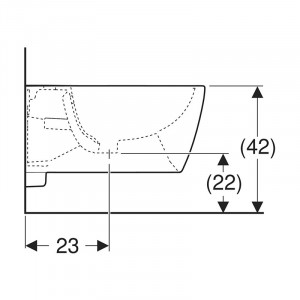 Bideu suspendat, Geberit, iCon, forma inchisa, alb - Img 4