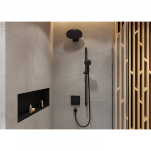 Brat de dus, Hansgrohe, Pulsify, negru mat - Img 3