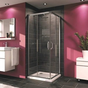 Cabina de dus patrata Huppe, X1A 90x90, cu 2 usi culisante si 2 elemente fixe