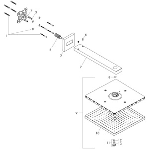 Cap de dus cu brat, Hansgrohe, Raindance E 300, bronz periat - Img 4