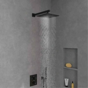 Cap de duș Villeroy&Boch, Universal Showers, pătrat, 25 x 25 cm, negru mat - Img 3