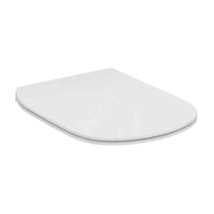 Capac WC Ideal Standard, pentru WC Tesi RimLS+, cu balamale metalice, alb