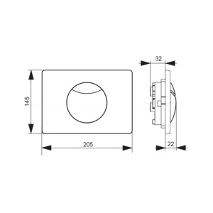 Clapeta Villeroy & Boch, ViConnect, actionare dubla, 20 x 14 x 5 cm, alb - Img 3