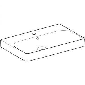 Lavoar Geberit, Smyle Square, 75 cm, alb - Img 2
