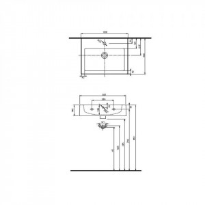 Lavoar Kolo Twins incastrat pentru mobilier , 60 cm - Img 3