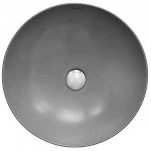 Lavoar pe blat, Fluminia, Amereta-MG, rotund, diametru 41 cm, gri mat - Img 3