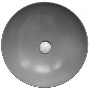 Lavoar pe blat, Fluminia, Amereta-MG, rotund, diametru 41 cm, gri mat - Img 3