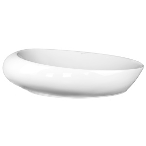 Lavoar pe blat, Fluminia, Egg Maxi, oval, 66 x 46 cm, alb - Img 4