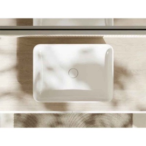 Lavoar pe blat Hansgrohe Xuniva Q, dreptunghiular, 55 x 40 cm, alb - Img 4
