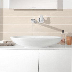 Lavoar pe blat Villeroy & Boch, Loop & Friends, oval, 63 cm, cu preaplin, alb - Img 2