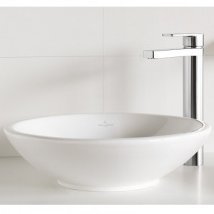 Lavoar pe blat Villeroy & Boch, Loop & Friends, rotund, 43 cm, alb - Img 7