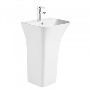 Lavoar stativ, Fluminia, Aramis 55, back-to-wall, alb