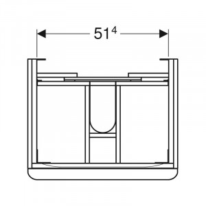 Mobilier pentru lavoar, Geberit, Smile, lava, 60 - Img 2