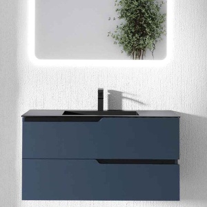 Mobilier pentru lavoar încastrat Fluminia, Bari 80, bleumarin - Img 4