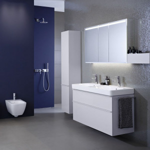Mobilier suspendat Geberit, Smyle Square, pentru lavoar de 120 cm, alb - Img 6