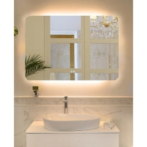 Oglindă Fluminia, Verona 120, dreptunghiulară 120 x 80 cm, cu iluminare LED, 3 culori, dezaburire - Img 5