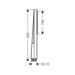 Pară de duș tip baton Hansgrohe Pulsify E 100, 1 jet PowderRain EcoSmart, crom - Img 4