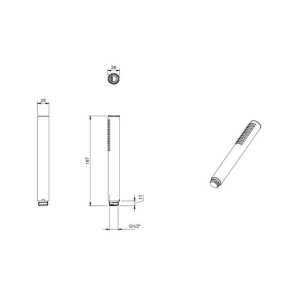 Pară de dus Villeroy&Boch, Verve, tip baton, 1 jet, brushed gold - Img 5