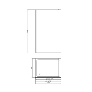 Paravan de dus walk in Mediterraneo, Foxy, 120 x 200 cm, easy clean, crom - Img 2