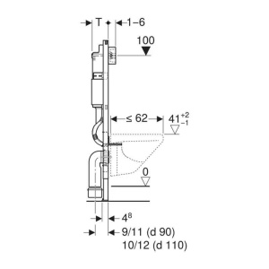 Rama Geberit Duofix, pentru WC suspendat, cu rezervor incastrat Delta 12cm - Img 2