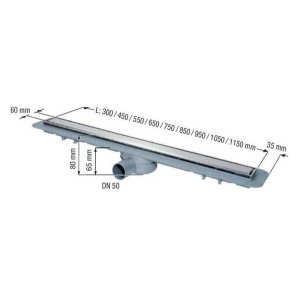 Rigola de dus Kessel, 65 cm cu sita pentru par si clapeta multistop - Img 4