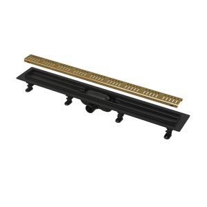 Rigola pentru dus, Alcadrain, Simple, cu gratar, 75 cm, auriu