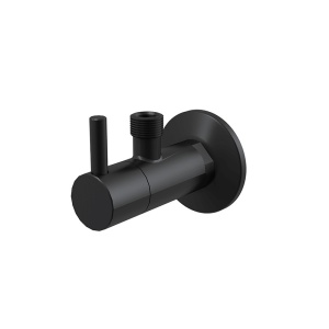 Robinet coltar, AlcaPlast, cu filtru 1/2, negru mat