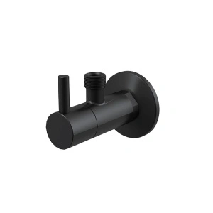 Robinet coltar, AlcaPlast, cu filtru 1/2, negru mat