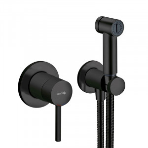 Set de dus igienic, Kludi, Bozz, negru mat