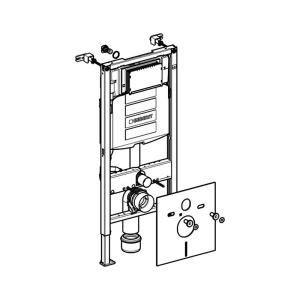 Set instalator Geberit, rama Duofix, rezervor Sigma 12cm cu set fixare si set antifonare, pentru wc suspendat - Img 4