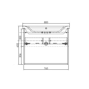 Set mobilier suspendat si lavoar Kolpasan, Evelin, 80 cm, gri antracit - Img 5
