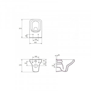Set vas WC Cersanit, Como New, suspendat, Rimless cu capac Soft-Close si Easy Off, slim - Img 2