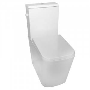 Set vas WC Fluminia, Paris, stativ, BTW, rimless cu rezervor si capac soft-close si easy off inclus