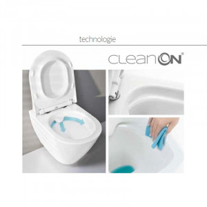 Set vas WC suspendat Cersanit, Carina, Clean On, cu capac soft close si easy off, alb - Img 6