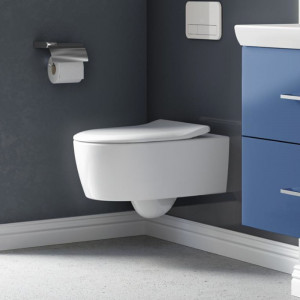 Set vas WC suspendat Villeroy & Boch, Avento, direct flush, cu capac slim, soft close, quick release, alb - Img 3
