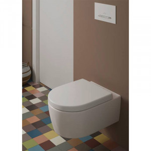 Set vas wc suspendat, Villeroy & Boch, Avento, direct flush, cu capac soft close, quick release, alb alpin - Img 4