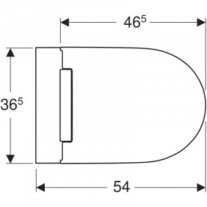 Vas WC suspendat Geberit, One, cu capac si spalare TurboFlush, alb - Img 3