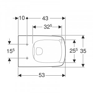 Vas WC suspendat, Geberit, Selnova Square, cu spalare verticala, rimfree, alb - Img 2