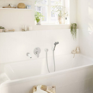 Baterie cada-dus Hansgrohe, Rebris S, cu montaj incastrat, crom - Img 3