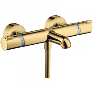 Baterie cada - dus termostatata, Hansgrohe, Ecostat Comfort, auriu lucios
