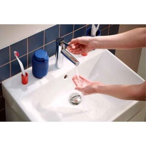 Baterie de lavoar cu ventil pop-up Hansgrohe, Zezis S 100 Coolstart, crom - Img 4