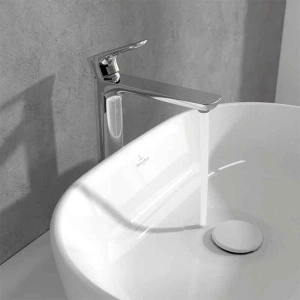 Baterie înaltă pentru lavoar Villeroy&Boch, Skyla, cu ventil click-clack, crom - Img 5