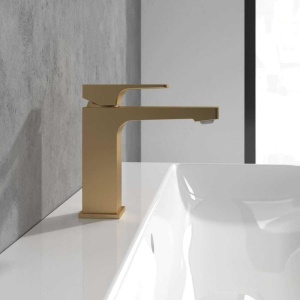 Baterie pentru lavoar Villeroy&Boch, Architectura Square 112, fără ventil , brushed gold - Img 4