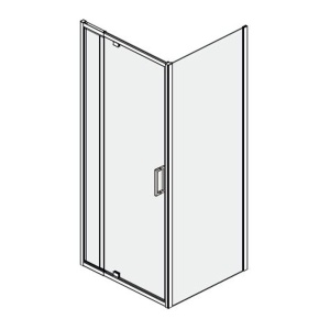 Cabină de duș dreptunghiulară Mediterraneo, Anda 120 x 100, ușă pivotantă, profil crom - Img 2