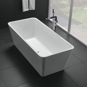 Cada freestanding, Florida, Quadro New 150, dreptunghiulara, cu instalatie completa, alb - Img 3