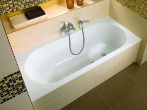 Cada Villeroy & Boch, Oberon, pentru inzidire, dreptunghiulara, 180 x 80 cm, alb alpin - Img 2
