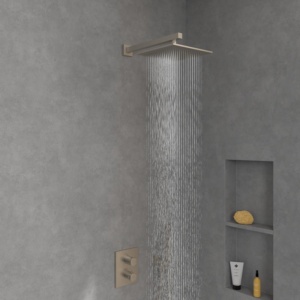 Cap de duș Villeroy&Boch, Universal Showers, pătrat, 25 x 25 cm, brushed nickel - Img 4