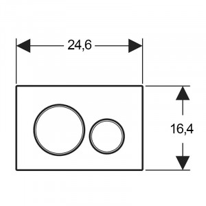 Clapeta cu actionare dubla, Geberit, Sigma20, negru mat - Img 3