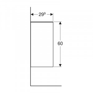 Dulap suspendat, Geberit, Smyle Square, 36 cm, alb lucios - Img 2